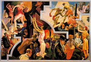 Thomas Hart Benton's America Today: City Activities with Subway (Metropolitan Museum of Art, 1930)