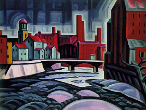 Oscar Bluemner's Paterson Centre (Expression of a Silktown) (New Jersey State Museum, 1914–1915)