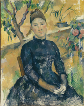 Paul Cezanne's Madame Cezanne in the Conservatory (Metropolitan Museum of Art, 1891)