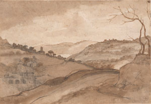 Claude Lorrain's Hilly Landscape with Bare Trees (Morgan Library, 1639–1641)