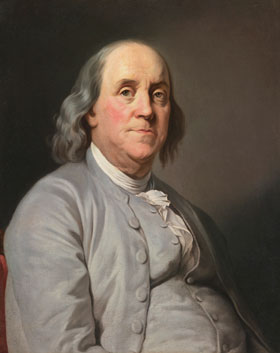 Joseph Siffred Duplessis's Benjamin Franklin (New York Public Library, 1777)
