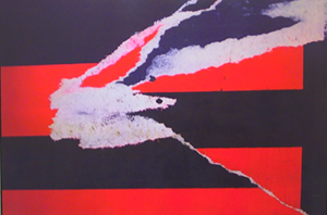 Ernst Haas's Torn Poster II: Red Bird, New York (Bruce Silverstein, 1960)