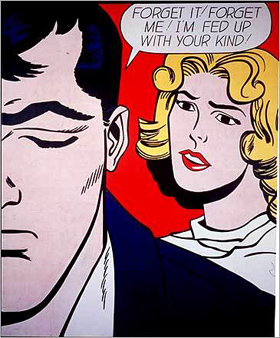 Roy Lichtenstein's Forget It! Forget Me! (Rose Art Museum, 1962)