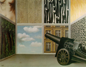 Rene Magritte's On the Threshold of Liberty (Museum Boymans-van Beuningen, Rotterdam, 1929)