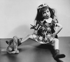 Morton Bartlett's Untitled (Girl Wagging Finger at Dog) (Julie Saul gallery, c. 1955)