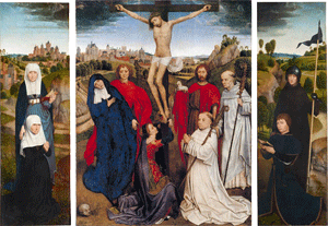 Hans Memling's Crabbe Triptych (Musei Civici in Vicenza/Morgan Library, c. 1470)