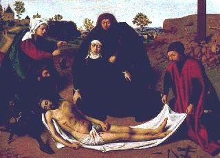 Petrus Christus's Lamentation (Metropolitan Museum of Art, c. 1456)
