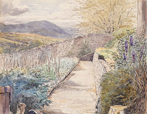 Beatrix Potter's Walled Garden, Ees Wyke (courtesy of Frederick Warne & Co., Victoria and Albert Museum, c. 1900)