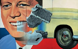 James Rosenquist's Collage for President Elect (collection of the artist, 1960–1961)