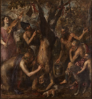 Titian's The Flaying of Marsyas (Archiepiscopal Palace, Kromeríz, 1570s)