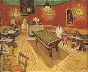 Vincent van Gogh's The Night Cafe (Yale University Art Gallery, 1888)