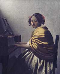 Young Woman at the Virginals attributed to Jan Vermeer (private collection, c. 1671)